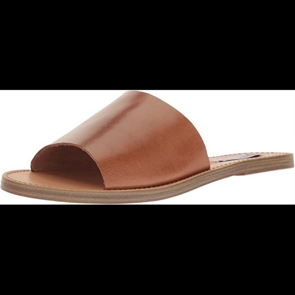 Steve Madden Women's Grace Slide Sandal Cognac Leather